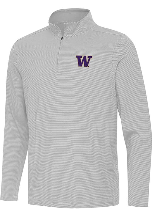 Antigua Washington Huskies Mens Twine Pullover SKYSCRAPER/WHITE
