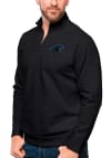 Main image for Antigua Carolina Panthers Mens Black Gambit Long Sleeve 1/4 Zip Pullover