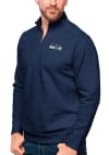 Main image for Antigua Seattle Seahawks Mens Navy Blue Gambit Long Sleeve 1/4 Zip Pullover