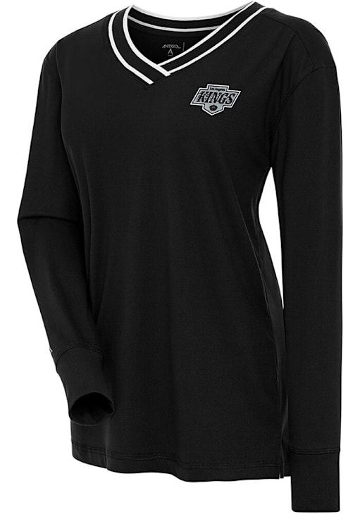Antigua Los Angeles Kings Womens BLACK/WHITE Symbolic Long Sleeve