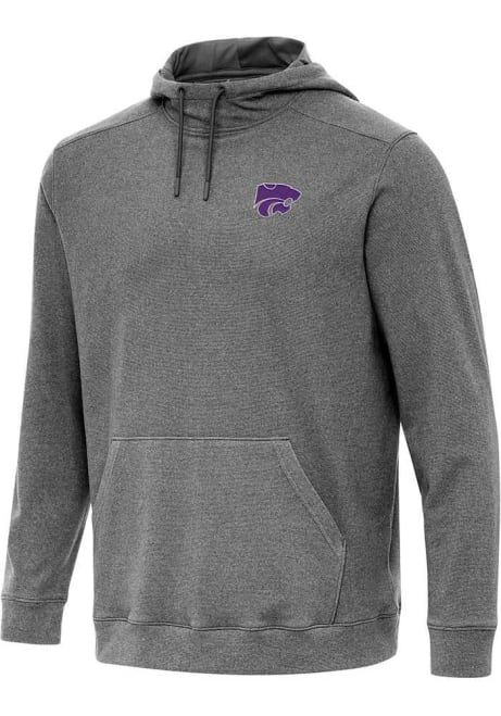 Mens K-State Wildcats Black Antigua Cloud Hooded Sweatshirt