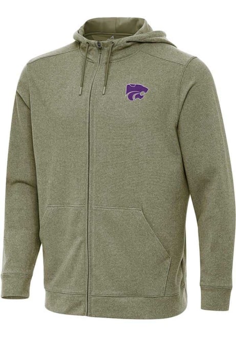 Mens K-State Wildcats Olive Antigua Effortless Light Weight Jacket