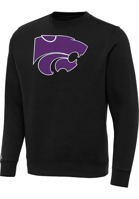 K-State Wildcats Antigua Mens Full Front Victory Big and Tall Crew Sweatshirt