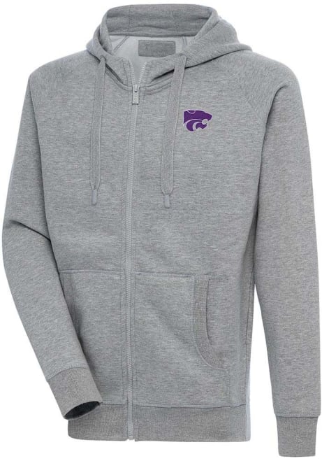 Grey K-State Wildcats Antigua Mens Victory Big and Tall Light Weight Jacket