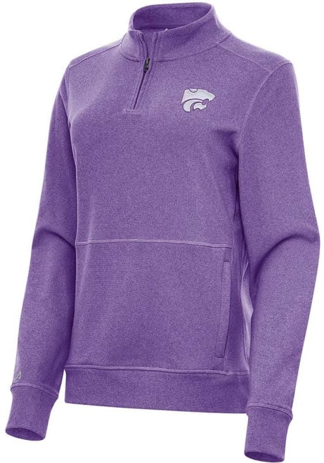 Womens K-State Wildcats Purple Antigua Crush Qtr Zip