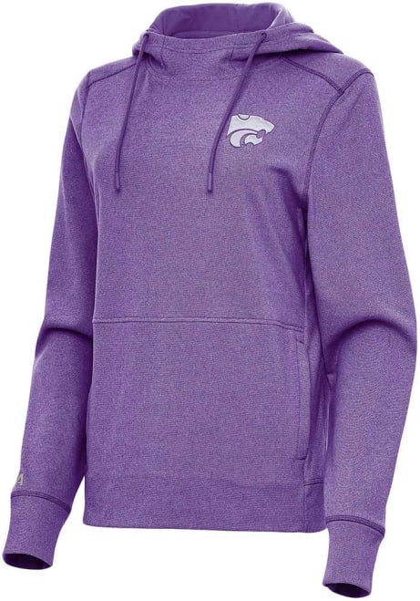 Womens K-State Wildcats Purple Antigua Justice Hooded Sweatshirt