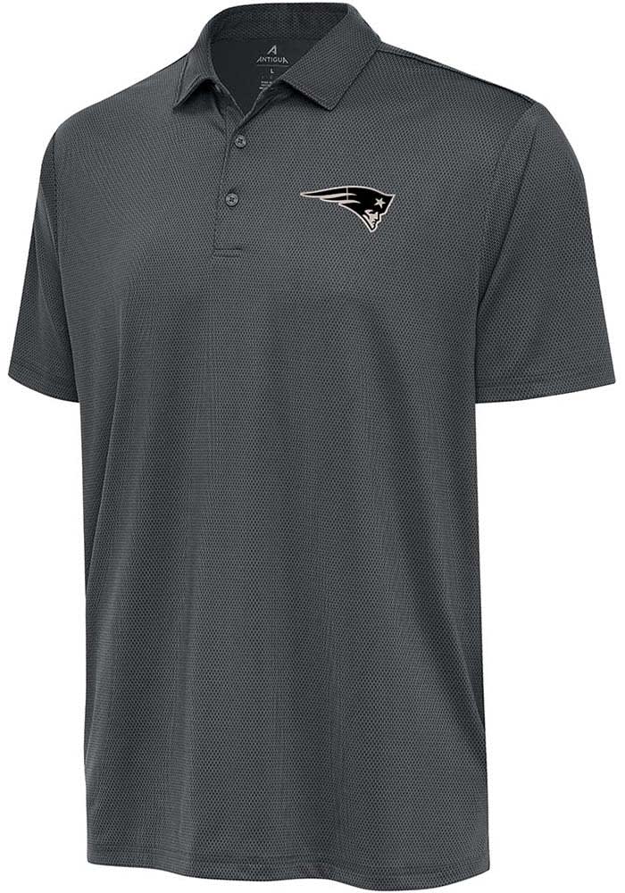 Men s Antigua Pewter New England Patriots Ellipse Performance Polo Size Large