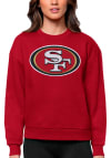 Main image for Antigua San Francisco 49ers Womens Red Victory Crew Sweatshirt