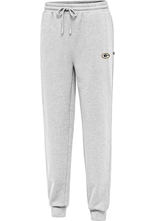 Green Bay Packers Mens Antigua LIGHT GREY HEATHER Idol Sweatpants