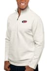 Main image for Antigua Carolina Hurricanes Mens Oatmeal Gambit Long Sleeve Qtr Zip Pullover