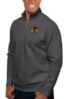 Main image for Antigua Chicago Blackhawks Mens Charcoal Gambit Long Sleeve 1/4 Zip Pullover
