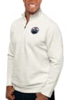 Main image for Antigua Edmonton Oilers Mens Oatmeal Gambit Long Sleeve Qtr Zip Pullover