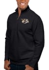 Main image for Antigua Nashville Predators Mens Black Gambit Long Sleeve 1/4 Zip Pullover