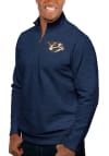 Main image for Antigua Nashville Predators Mens Navy Blue Gambit Long Sleeve 1/4 Zip Pullover
