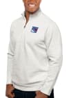 Main image for Antigua New York Rangers Mens Grey Gambit Long Sleeve 1/4 Zip Pullover