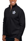 Main image for Antigua Toronto Maple Leafs Mens Black Gambit Long Sleeve 1/4 Zip Pullover
