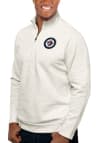 Main image for Antigua Winnipeg Jets Mens Oatmeal Gambit Long Sleeve Qtr Zip Pullover