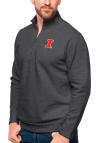 Main image for Antigua Illinois Fighting Illini Mens Charcoal Gambit Long Sleeve 1/4 Zip Pullover