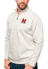 Main image for Mens Maryland Terrapins Oatmeal Antigua Gambit Qtr Zip Pullover