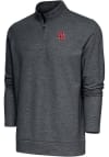 Main image for Antigua Oklahoma Sooners Mens Charcoal Gambit Long Sleeve 1/4 Zip Pullover