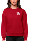 Main image for Antigua Houston Cougars Womens Red Victory Crew Sweatshirt