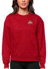 Main image for Antigua Ohio State Buckeyes Womens Red Victory Crew Sweatshirt