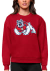 Main image for Antigua Fresno State Bulldogs Womens Red Victory Crew Sweatshirt