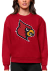 Main image for Antigua Louisville Cardinals Womens Red Victory Crew Sweatshirt