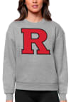 Main image for Womens Rutgers Scarlet Knights Grey Antigua Full Front Victory Crew Sweatshirt