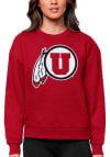 Main image for Antigua Utah Utes Womens Red Victory Crew Sweatshirt