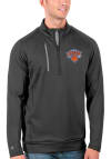 Main image for Antigua New York Knicks Mens Grey Generation Long Sleeve 1/4 Zip Pullover