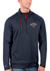Main image for Antigua New Orleans Pelicans Mens Navy Blue Generation Long Sleeve Qtr Zip Pullover