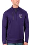 Main image for Antigua Sacramento Kings Mens Purple Generation Long Sleeve 1/4 Zip Pullover