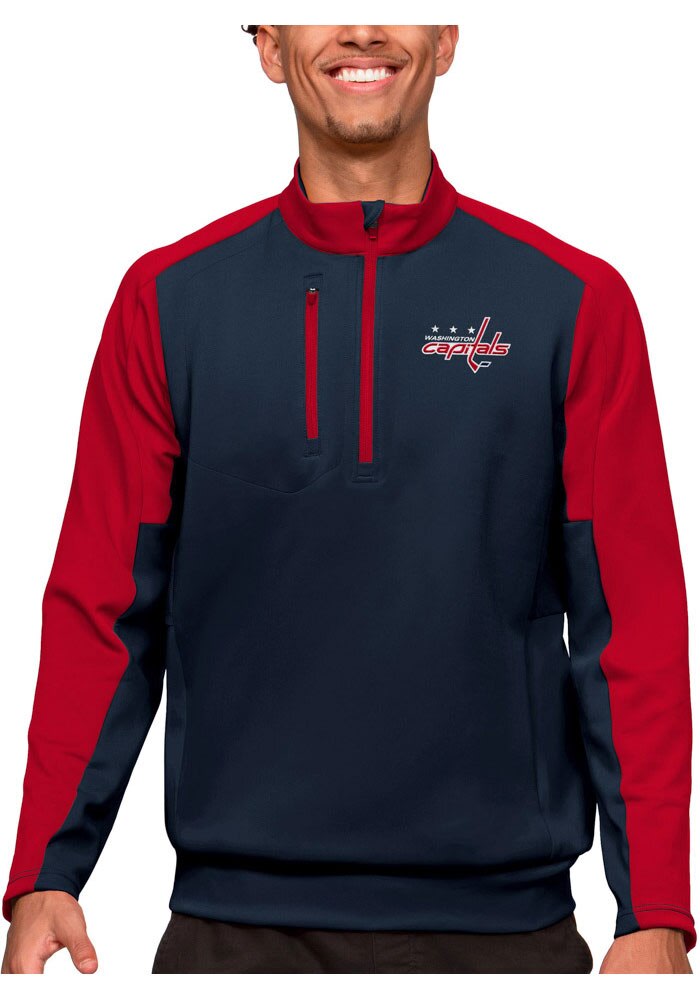 Antigua Washington Capitals Mens Team Pullover - NAVY/DARK RED