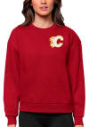Main image for Antigua Calgary Flames Womens Red Victory Crew Sweatshirt