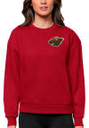 Main image for Antigua Minnesota Wild Womens Red Victory Crew Sweatshirt