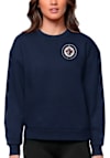 Main image for Antigua Winnipeg Jets Womens Navy Blue Victory Crew Sweatshirt