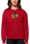 Main image for Antigua Chicago Blackhawks Womens Red Victory Crew Sweatshirt