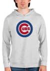 Main image for Antigua Chicago Cubs Mens Grey Absolute Long Sleeve Hoodie