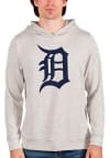 Main image for Antigua Detroit Tigers Mens Oatmeal Full Front Absolute Long Sleeve Hoodie