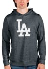 Main image for Antigua Los Angeles Dodgers Mens Charcoal Absolute Long Sleeve Hoodie