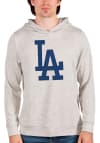 Main image for Antigua Los Angeles Dodgers Mens Oatmeal Absolute Long Sleeve Hoodie