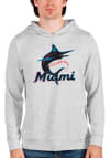 Main image for Antigua Miami Marlins Mens Grey Absolute Long Sleeve Hoodie