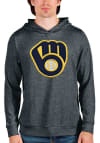 Main image for Antigua Milwaukee Brewers Mens Charcoal Absolute Long Sleeve Hoodie