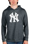 Main image for Antigua New York Yankees Mens Charcoal Absolute Long Sleeve Hoodie
