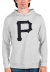 Main image for Antigua Pittsburgh Pirates Mens Grey Absolute Long Sleeve Hoodie