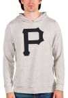 Main image for Antigua Pittsburgh Pirates Mens Oatmeal Absolute Long Sleeve Hoodie