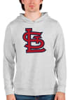 Main image for Antigua St Louis Cardinals Mens Grey Absolute Long Sleeve Hoodie