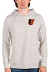 Main image for Antigua Baltimore Orioles Mens Oatmeal Absolute Long Sleeve Hoodie