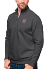 Main image for Antigua USMNT Mens Charcoal Gambit Long Sleeve 1/4 Zip Pullover